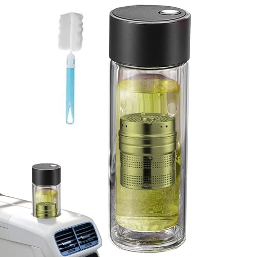 Bouteille à thé | Gobelet à thé avec filtre 400 ml | Gourde résistante à la chaleur à double paroi avec couvercle magnétique pour le sport, les voyages, l'école, le bureau, le fitness