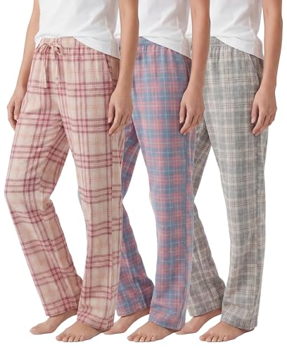 Image of Andrew Scott Women's Flannel Sleep Pants| Lounging PJ Pant | Drawstring & Pockets | Multi Packs & Colors