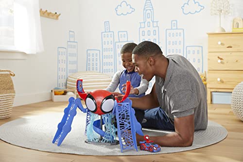 Spidey and His Amazing Friends Brinquedo Base Aranha, Figura Homem-Aranha e Veículo - F1461 - Hasbro