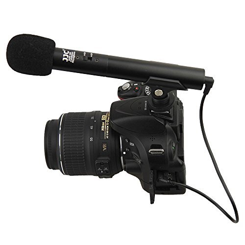 JJC SGM-185II DSLR/Video Mini Shotgun Auxiliary Unidirectional Microphone for Camera Camcorder with 3.5 Mm Mic Jack (Black)