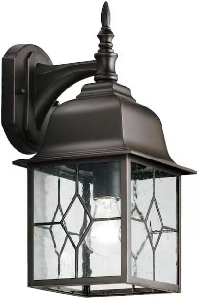 P.S. Litshire 1 -Light 15.62-in H Oil-Rubbed Bronze Hardwired Outdoor Wall Light
