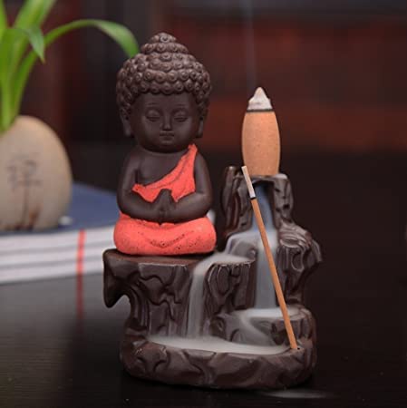 Shri Shyama Back Flow Buddha Fountain/Buddha Idol/Lord Buddha/budh/Back Flow Fountain/Fountain/Smoke fountain/10 Incense sented Cones Free-picture-34