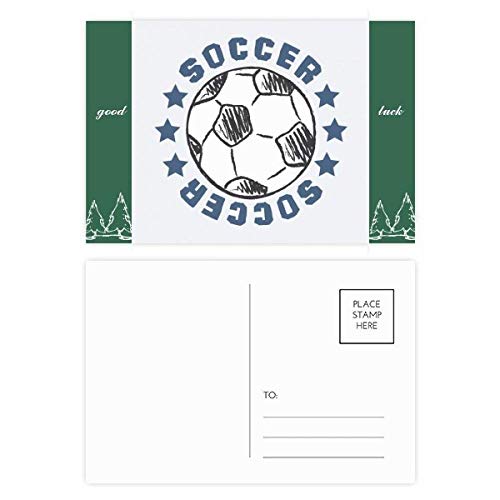 Cartes postales football pour encourager vos proches avec un dessin bonne chance
