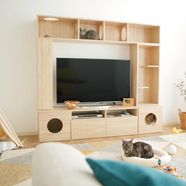 Amazon｜テレビ台 キャットタワー ハイタイプ キャットウォーク