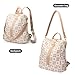 NEICOA Fashion Backpack Purse for Women Designer Convertible Travel Backpack Vegan Leather Shoulder Bag with Wallet for Ladies 2psc (Club White)