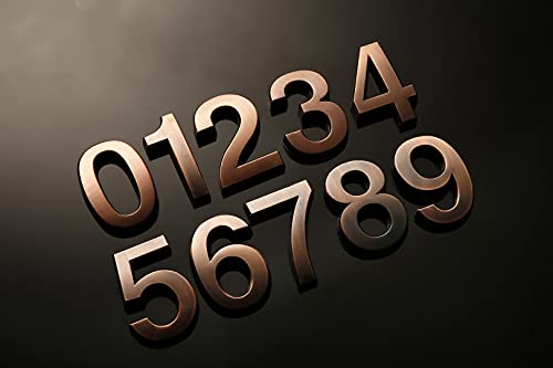 Fanxus 3 Inch House Numbers For Mailbox Or House Door Address, Home Office Hotel Room. 3 Inch Pack Of 20, Bronze #TOP1