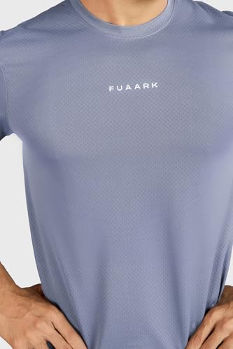 Image of FUAARK Men Solid Slim Fit Polyester Gym & Running Wear Tshirt