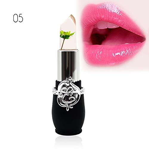 Miniatura 5 de Juego de 6 bálsamos labiales de regalo para la humedad, juego de cuidado de labios con flores secas, jalea de flores mágicas, cambio de color
