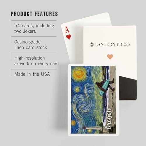 Lantern Press Oregon Naipes Póker 52 Cartas miniatura 3