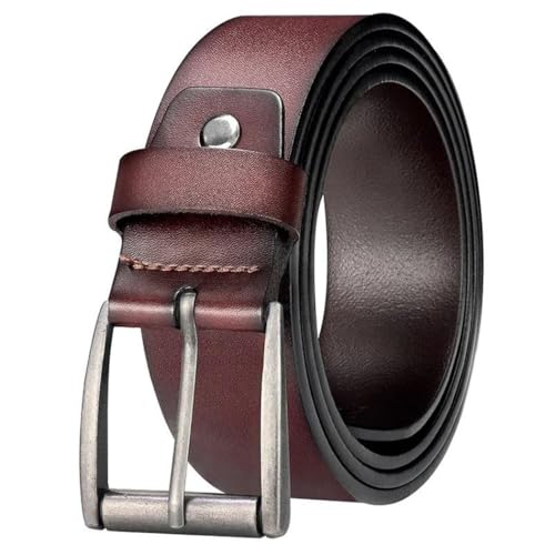 Men's Genuine Leather Belts For Jeans Trousers Casual Vintage Alloy Pin Buckle Second-Layer Leather Belt2