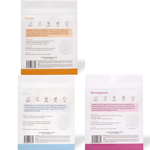 Image of The Patch Remedy Peri-Menopause Patches Kit - (90 Patches) Includes Menopause Patch, Sleep & Focus Patch, Easy-to-Use Patches for Women