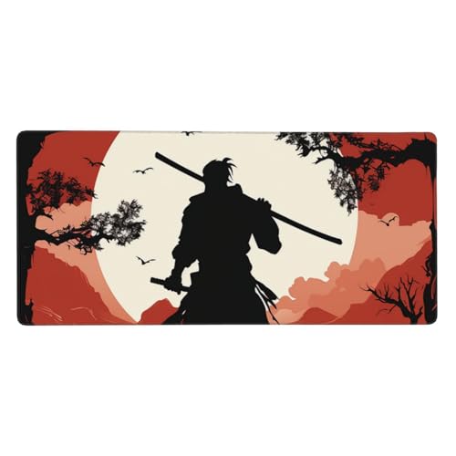 Tapis de souris de jeu XXL antidérapant avec bords cousus pour un contrôle précis