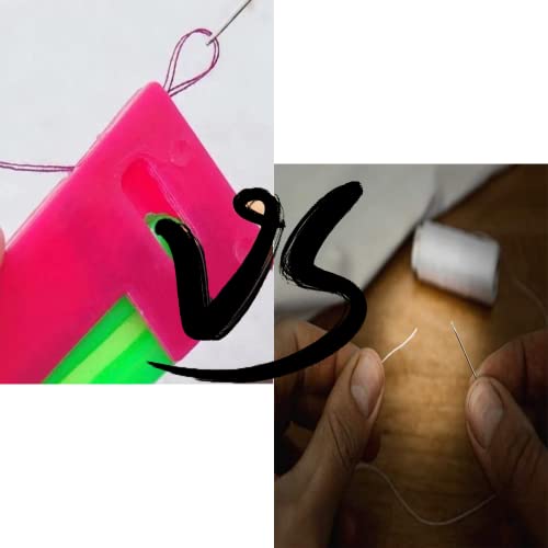 CCLKHY 2 Stück Nadeleinfädler, Nadel Einfädler, Kunststoff Nähnadeln Einfädler, Handmaschine Nähen Einfädler Werkzeug, Einfacher Einfädle für Nadelöhr Hand Nähen Werkzeug(Zufällige Farbe)