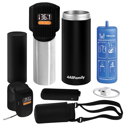 Image of 4AllFamily Pioneer PRO Insulin Cooler Travel Case – USB + Biogel Hybrid Cooling Insulin Travel Case for 1–7 Medication Pens – Auto Shut-Off, Real-Time Temperature Display, Black