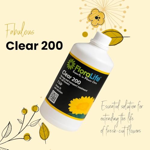 Image of Oasis FloraLife Clear 200, Solution To Keep Cut Flowers Fresh During Storage & Transport (H-200) 1ltr 1 Bottle
