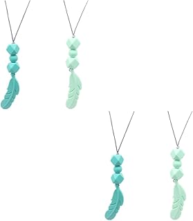 TOYANDONA 4 Peças Mordedor Colar Mastigável Colar De Bebê Colar De Mastigar Colar De Sílica Gel Ferramenta De Dentição Brinquedo Molar De Bebê Corrente Molar Colar Molar Bastão De Dentição