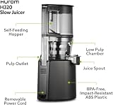 Hurom Slow Juicer | sokowirówka do warzyw i owoców | H320N | elektryczna prasa na zimno | cichy silnik | łatwa do czyszczenia dzięki dużemu pojemnikowi i filtrowi sitkowemu 2 l | 200 W | nie zawiera