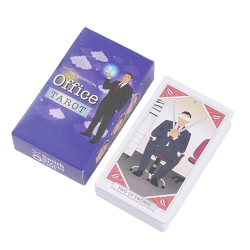 Nuyhgtr Tarot Set Fate Divination, Tarot Cards Deck, Unofficial Office Tarot, Oracle Cards Games, Divination Card Games, Beginner Tarot Cards, Oracle Cards for Family Game Nights & Beginners