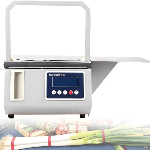 Image of Small Supermarket Vegetable Packing Machine,Automatic Strapping,Hot Melt Tape Banding,Electric Bundling