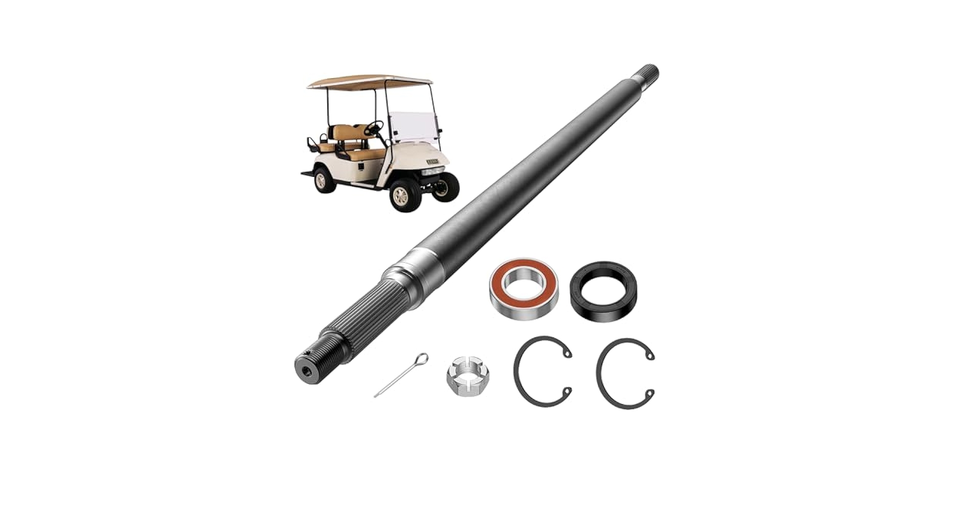 Amazon.com : Drive-up Golf Cart Rear Splined Axle Shaft for