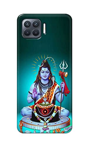Image of Printed Hard Back Cover Case for Oppo F17 Pro | Oppo A93 4G | Oppo Reno4 F | Oppo Reno 4 F Back Cover (Lord Shiva) -1803
