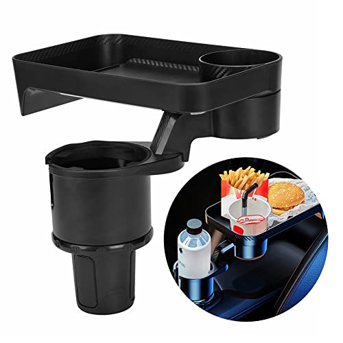 Bandeja portavasos para coche 3 en 1 ajustable con base giratoria miniatura 1
