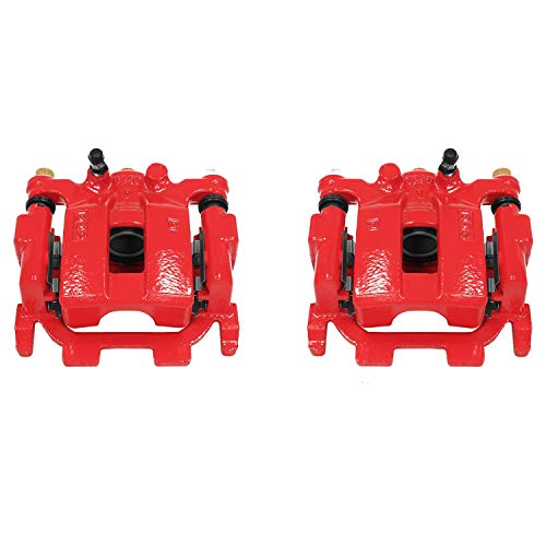 Power Stop Rear S6240 Pair of High-Temp Red Powder Coated Calipers for Nissan Maxima 2009-2014, Nissan Maxima 2016-2020 [Model Specific]