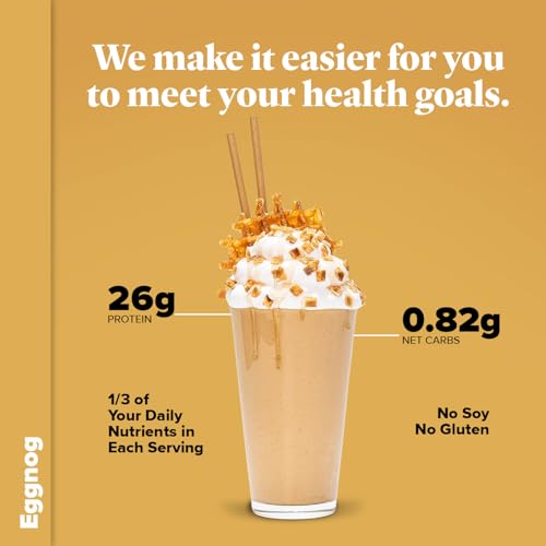 Keto Chow Eggnog | Keto Meal Replacement Shake Powder | Nutritionally Complete Food | Low Carb Keto Meals | Delicious Easy Meal Substitute Drink | Protein Rich You Choose The Fat| Single Meal Sample