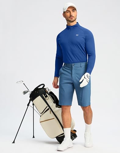 Image of G Gradual Men's Quarter Zip Pullover Running Athletic Shirts Long Sleeve | Lightweight, Quick Dry, Moisture Wicking, Sun Protection, 1 /4 Zip Golf Pullover for Men Workout, Gym, Hiking, Casual