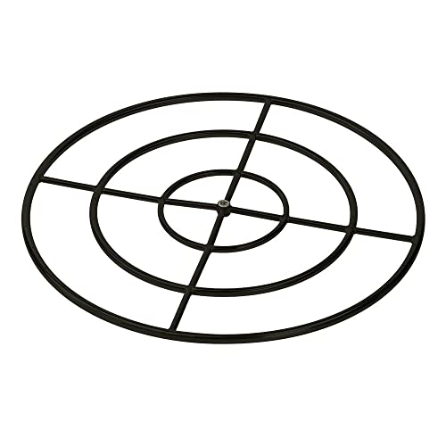 American Fire Products | Black Triple-Ring Fire Pit Burner, 36-Inch Round | Use in Outdoor Natural Gas or Propane Fire Pit or Bowl | Durable Black Cold Rolled Steel, BTU 445,000 Max.