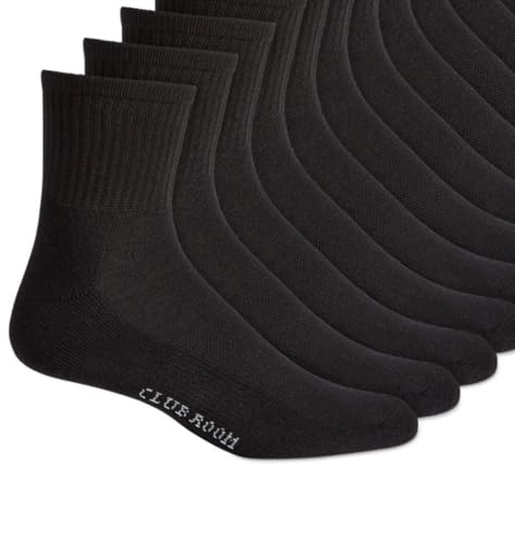 Club Room Mens Cotton Stretch 12 Pack Ankle Socks Black O/S3