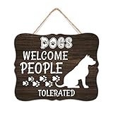 Photo Gallery nabrand targa in legno rustica con scritta dogs welcome people tolered , decorazione da parete in legno, 20 x 25 cm, per gli amanti degli animali domestici, decorazione per la casa, soggiorno e Photo Gallery nabrand targa in legno rustica con scritta dogs welcome people tolered , decorazione da parete in legno, 20 x 25 cm, per gli amanti degli animali domestici, decorazione per la casa, soggiorno e