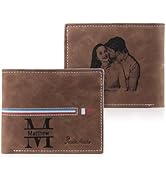 Portafoglio Personalizzato Con Blocco RFID, Portafoglio Da Uomo Con Iniziale Incisa E Nome Personalizzato, Portafoglio Tascabile Per Monete E Documenti, Regalo Per Papà, Fidanzato O Marito - Italia - Foto 9