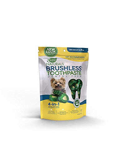 Ark Naturals Brushless Toothpaste, Dog Dental Chews for Mini Breeds, Vet Recommended