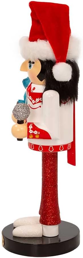 Elvis Presley Kurt Adler 10-Inch with Teddy Bear Nutcracker, Red