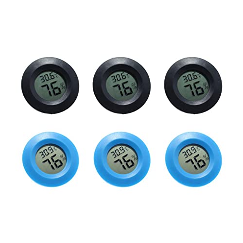 FIOERDTUIE 6 Satz von Mini Digital Hygrometer Camping Temperatur Büro Cover