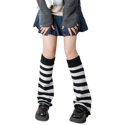 Image of Ovida Y2k Leg Warmers for Women Girls Japanese Style Lolita Flared Leg Warmer Goth Knee Long Socks Kawaii Harajuku Leg Cover