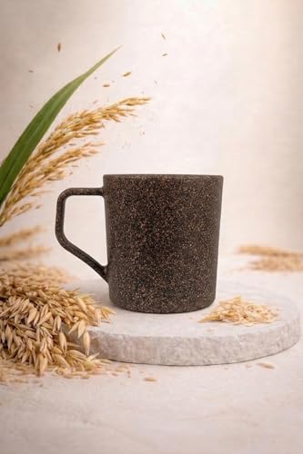 Image of Coffee Mug Set Made with Rice Husk & Bio Composite Material | TurtleBrew Coffee Mug Travel | Microwave & Dishwasher Safe (FiberMaximus, 200 ml Pack of 6)