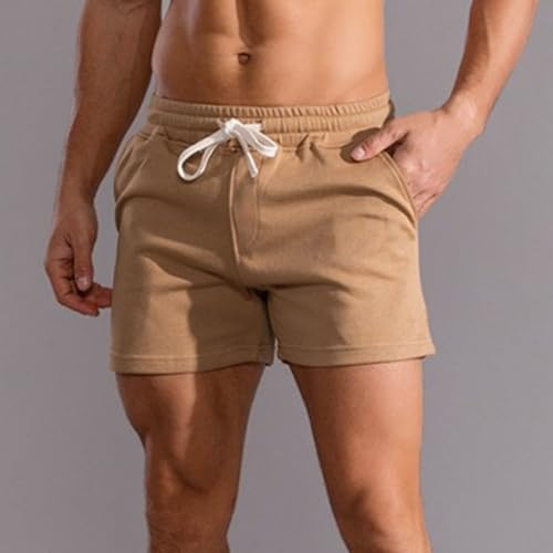 Shorts deportivos casual de algodón para hombre miniatura 2