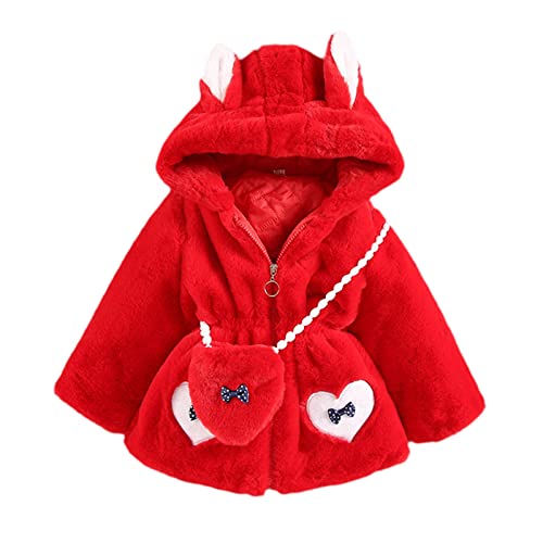 Kids Girls Zip Up Hoodie Set Long Sleeve Up Zip Coats +Bag Winter Warm Toddler Girls Jacket Hoodie Coats