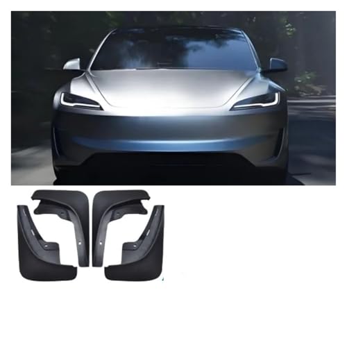 Guardabarros de coche para Tesla Model 3 contra salpicaduras de material suave flexible 7
