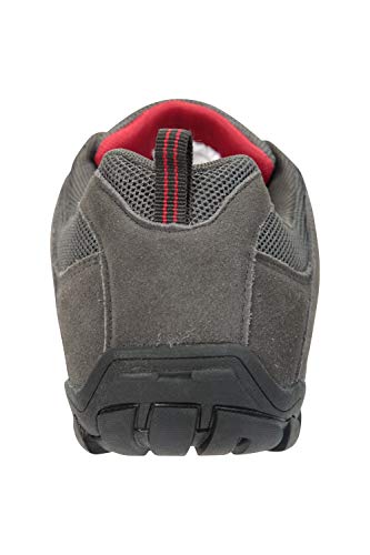Mountain Warehouse tênis de caminhada masculino - cabedal de camurça, Dark Grey, 12
