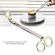 Fashion Plating Edelstahl Kerze Herz Clip Docht Trimmer Schere Kerzenhaken Zubehör Werkzeug (Gold)