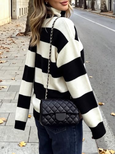 Womens Stripe Long Sleeve Cardigan Sweaters - image 5