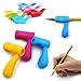Pencil Grips,Firesara Silicone Ergonomic Writing Aid Dolphin and Handle Style Pencils Training Grip Holder for Kids Students Kindergarten Adults Right Handed The Aged Disabled Hands (9pcs)