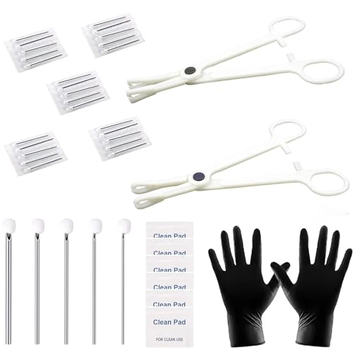 Lyuxzad Piercing Kit 35PCS Professional Piercing Kit Includeds 25PCS Mixed 12G 14G 16G 18G 20G Ear...
