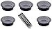 Maple Hill 2 3/8 Inch Cable Desk Grommet Cord Organizer Black Includes Zip Ties 5 Pack