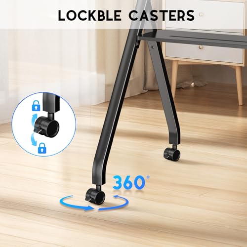Image of Smart Board Stand with Wheels, 55 /65 /75 /86'' Interactive Whiteboard Stand, Mobile Stand with Four Lockable Wheels, COOLHOOD Stable and Easy to Move for Home Office School Classroom (Only Stand)