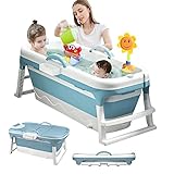 🛀【Aplicación amplia】Compañero de niño a adulto. Año de vida: la bañera para niños que crece con ellos: el tamaño de la bañera ofrece espacio para que dos niños se bañen juntos; También se puede usar para bañar mascotas; o el uso de un adulto pequeño. pero también se puede usar como una piscina para bebés al aire libre en verano para disfrutar de la alegría de jugar en el agua