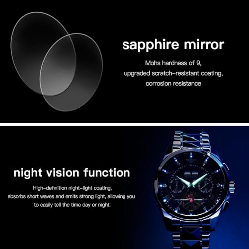 Image of OLEVS Automatic Men Watches Mechanical Luxury Self Winding Wrist Watch Stainless Steel Waterproof Wrist Watches